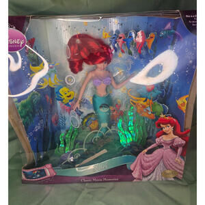 Disney The Little Mermaid Ariel Classic Movie Memories Porcelain Doll Brass Key